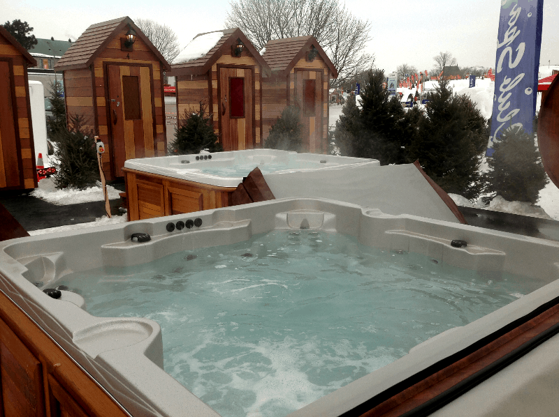 Arctic Spas Hot tubs outside in winter